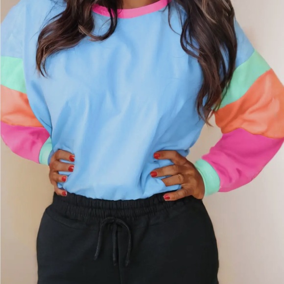 Colorful Long Sleeve Women's Top - Picture 1 of 1